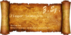 Zieger Szabolcs névjegykártya