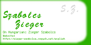 szabolcs zieger business card